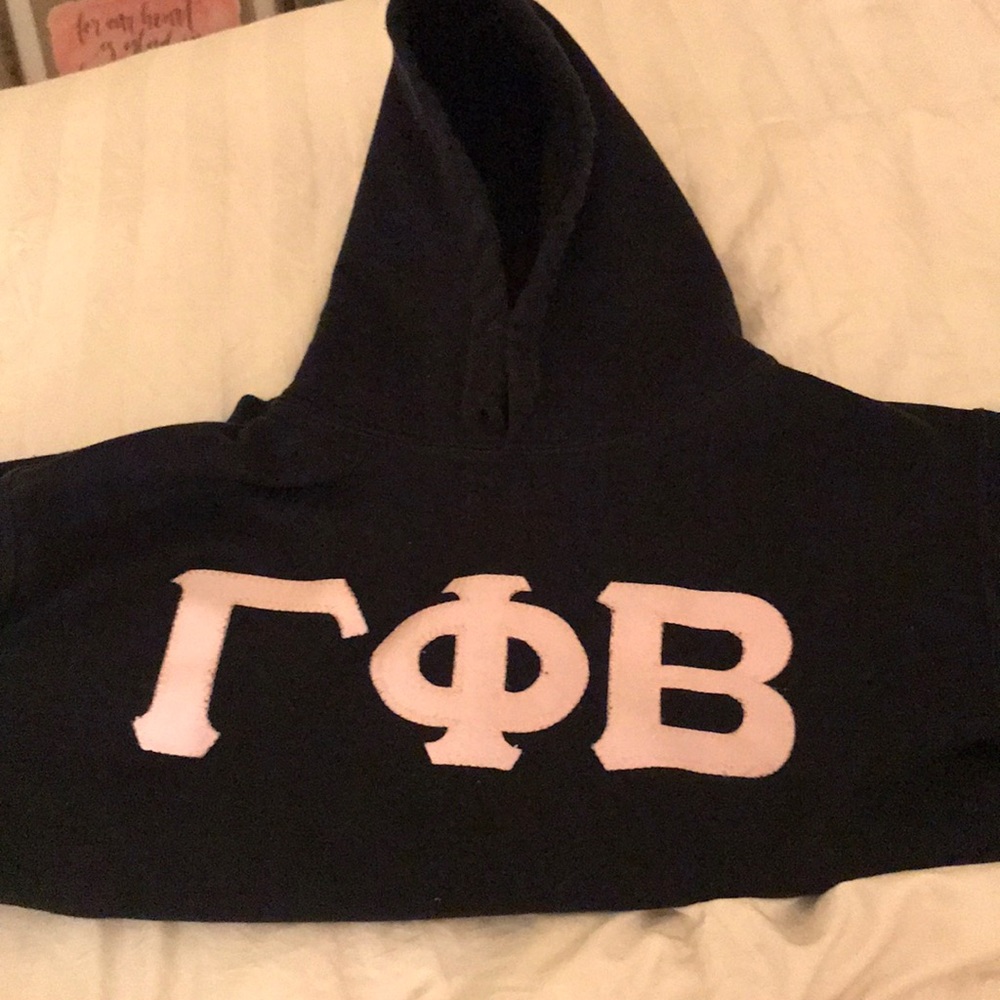 Black & Pink Gamma Phi Hoodie Size S